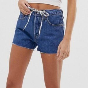 NWT Levi's 501 High Waist Shorts Drawstring 29